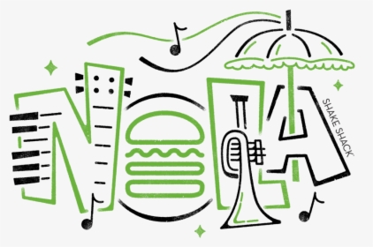 Design By Dirty Coast For Shake Shack’s Signature Nola - Shake Shack, HD Png Download, Transparent PNG