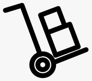 Push Cart With Boxes - Boxes On Trolley Symbol, HD Png Download, Transparent PNG