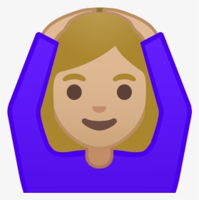 Woman Gesturing Ok Medium Light Skin Tone Icon - Emoji Persona Haciendo Gestos, HD Png Download, Transparent PNG