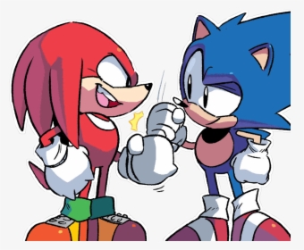 “ Transparent Image Of Sonic And Knuckles Being Bros - Cute Sonic And Knuckles, HD Png Download, Transparent PNG