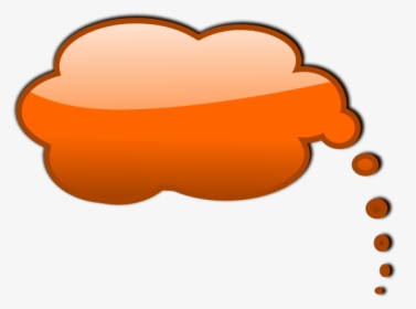 Orange Thinking Bubble Vector Illustration - Orange Speech Bubble, HD Png Download, Transparent PNG