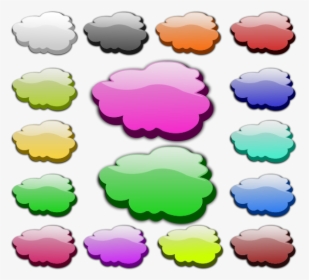 Set Of Shiny Colorful Speech Bubbles Vector Graphics - Vector Graphics, HD Png Download, Transparent PNG