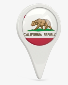 Round Pin Icon - New California Republic Flag, HD Png Download, Transparent PNG