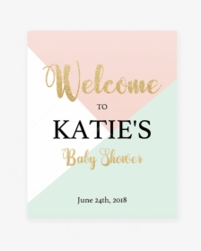 Pastel Themed Baby Shower Welcome Sign Printable By - Graphic Design, HD Png Download, Transparent PNG