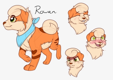 Rowan The Growlithe - Cartoon, HD Png Download, Transparent PNG