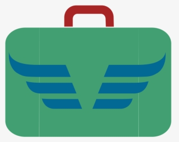 Suitcase Icon Blue Green Red Dynamic V174 - Briefcase, HD Png Download, Transparent PNG