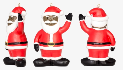 Black Santa Ornament - Christmas Ornament, HD Png Download, Transparent PNG