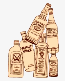 Alcohol Drawing , Png Download - Cool Drawings Of Alcohol, Transparent Png, Transparent PNG