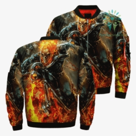 Cosmic Ghost Rider 4 Variant Skull Over Print Jacket - Im A Farmer I Dont Stop When Im Tired I Stop When Im, HD Png Download, Transparent PNG