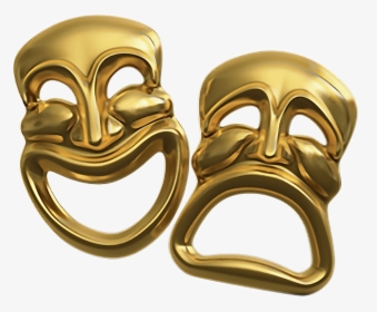 #mask #gold #theatre #golden #actor #ftestickers #object - Gold Theatre Masks Png, Transparent Png, Transparent PNG