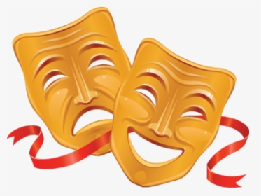 Theatre Masks - Clip Art Theatre Mask, HD Png Download, Transparent PNG
