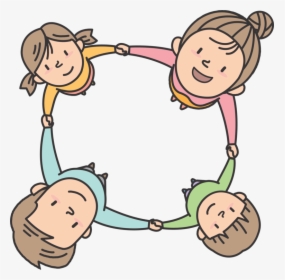 Sharing,playing With Kids,pleased - Cartoon Family Copyright Free, HD Png Download, Transparent PNG