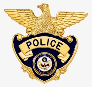Cap Badge With Eagle Atop A Shield - Transparent Police Badge, HD Png Download, Transparent PNG