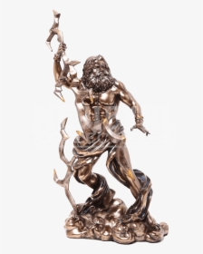 Bronze Wrathful Zeus Statue - Zeus Scepter, HD Png Download, Transparent PNG