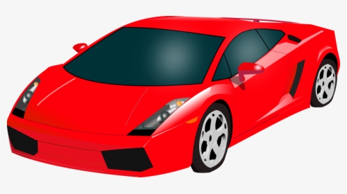 Vector Supercar Lamborghini Gallardo - Red Sports Car Clipart, HD Png Download, Transparent PNG