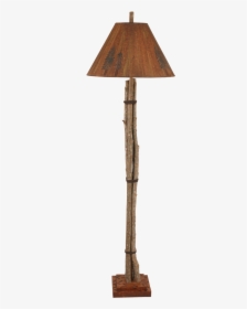 Cabin Light Floor Lamp Twig And Leather W/ Pine Tree - Light Fixture, HD Png Download, Transparent PNG