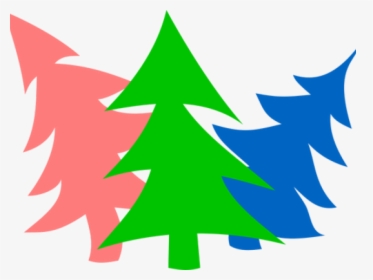 Fir Tree Clipart Symmetrical Tree - Silhouette Christmas Tree Clipart, HD Png Download, Transparent PNG