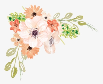 #bloom #frame #flower #border #flowers #white #bouquet - Water Color Flower Clipart, HD Png Download, Transparent PNG