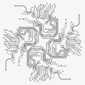 Lines Png Transparent File - Circuit Black And White, Png Download, Transparent PNG