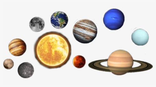 #moon #sun #earth #mars #neptune #venus #pluto #sunset - Earth, HD Png Download, Transparent PNG