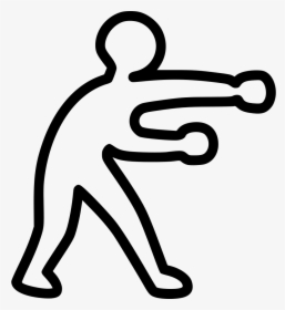 Boxing Fighting Human Play Games Sport Olympic Competition - Line Art, HD Png Download, Transparent PNG
