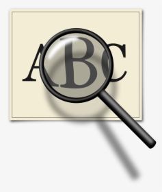 Paper Clipart Magnifying Glass - Magnifying Glass With Letters, HD Png Download, Transparent PNG