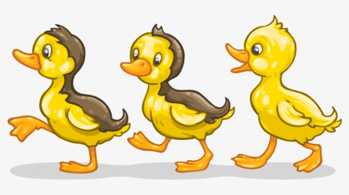 Ducklings In The Pond - Cartoon Ducklings Png, Transparent Png, Transparent PNG