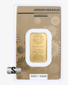 1 Oz Gold Bar Argor-heraeus Lunar Year Of The Rat - Gold Bar For Sale Singapore, HD Png Download, Transparent PNG