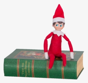 Elf On Book - Christmas Elf, HD Png Download, Transparent PNG