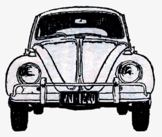 Vintage Car Watercolor Beetle Bug - Drawing Old Style Cars, HD Png Download, Transparent PNG