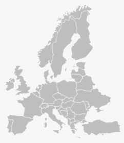 Europe Map Grey Png, Transparent Png, Transparent PNG