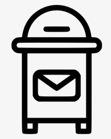 Png File Svg - Outline Picture Of Postbox, Transparent Png, Transparent PNG