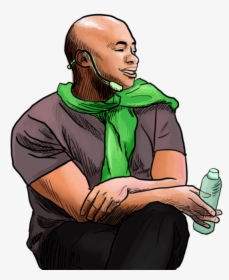 Depiction Of Mykee Fowlin%2c Motivational Speaker At - Sitting, HD Png Download, Transparent PNG