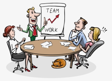 Business Team Meeting Illustrating Transformational - Team Player Cartoon, HD Png Download, Transparent PNG