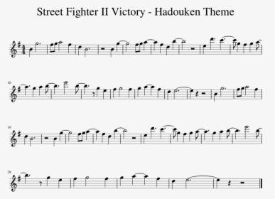 Street Fighter Ii Victory Hadouken Theme - Spongebob Tomfoolery Flute Sheet Music, HD Png Download, Transparent PNG