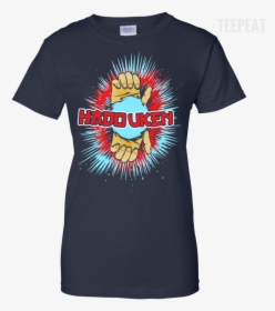 Street Fighter Hadouken Ladies Tee Apparel Teepeat - T-shirt, HD Png Download, Transparent PNG