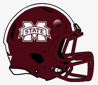 Transparent Crashing Football Helmets Clipart - Mississippi State Football Helmet, HD Png Download, Transparent PNG