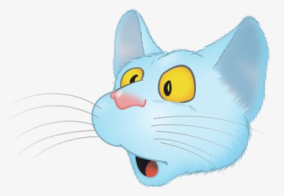Blue Cat Emoji Messages Sticker-3 - Cat Yawns, HD Png Download, Transparent PNG