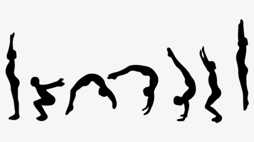 Tumbling Handspring Gymnastics Cartwheel Flip - Gymnastics Silhouette Back Handspring, HD Png Download, Transparent PNG