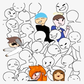 Too Many People Drawing, HD Png Download, Transparent PNG