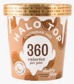 Halo Top, Non-dairy Cinnamon Roll Ice Cream, Pint - Halo Ice Cream Cinnamon, HD Png Download, Transparent PNG