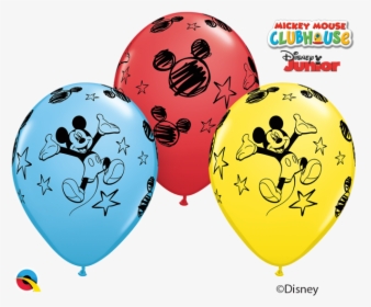 Mickey Mouse Balloons Red Blue Balloons Yellow Balloons, HD Png Download, Transparent PNG