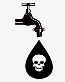 Water Pollution - Water Pollution Symbol Black And White, HD Png Download, Transparent PNG