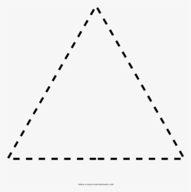 Dashed Triangle Coloring Page - Triangle Coloring Page, HD Png Download, Transparent PNG
