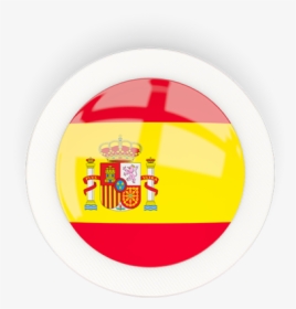Round Carbon Icon - Spanish Flag Round Icon, HD Png Download, Transparent PNG