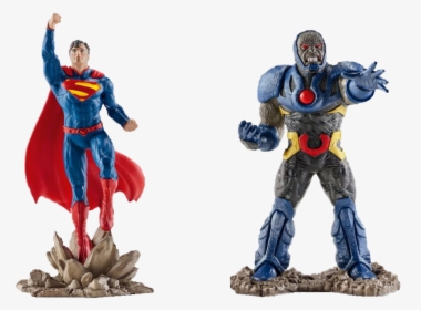 Superman Vs Darkseid Figures - Dc Comics Schleich Superman Darkseid, HD Png Download, Transparent PNG
