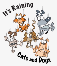 Dog Cat Clipart Group Png Royalty Free Download - Metaphor It's Raining Cats And Dogs, Transparent Png, Transparent PNG