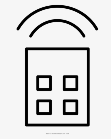 Tv Remote Coloring Page - Line Art, HD Png Download, Transparent PNG
