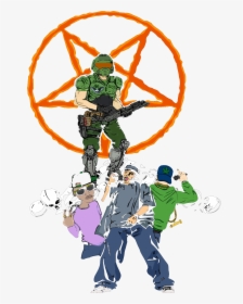 Image Of Doomsday Doom Guy Tee , Png Download - Transparent Background Pentagram Transparent, Png Download, Transparent PNG