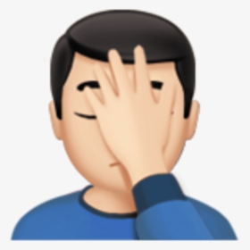 Facepalm - Hand In Face Emoji, HD Png Download, Transparent PNG